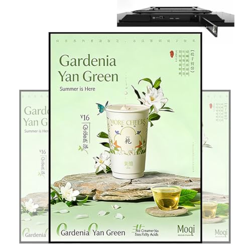 Cartelera Digital de Pared para Publicidad,HD 1080p con Diseño de Bordes Estrechos,Formato Horizontal/Vertical,Reproducción de Vídeos/Imágenes Vía USB o Control Remoto Non-touchscreen-43”