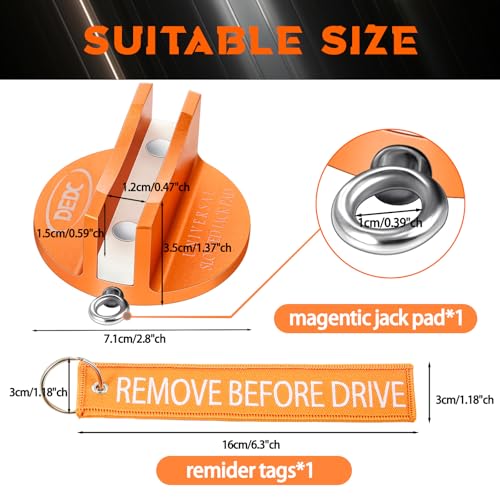 Image of DEDC Pinch Weld Jack Pad Floor Stands, Jack Accessories Supplies Change Tire Repair Tires Oil Must Have Lifting Pucks Pads Adapter with Slotted Side for Car SUV Truck Pickup Sedan MPV Wagon
