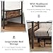 Jocoevol Metal Bunk Bed Twin Over Twin, Industrial Bunkbeds Heavy Duty Bed with Safety Guard Rails and Space-Saving Design, Steel Bed for School, Bedroom (Vintage Brown)