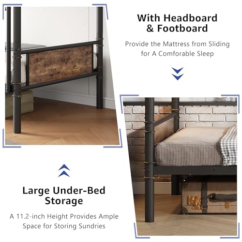 Jocoevol Metal Twin Over Twin Bunk Bed