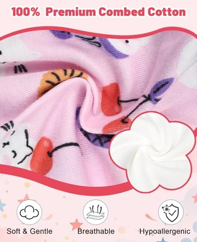 MooMoo Baby Cotton Potty Training Underwear 4 Packs Absorbent Reusable Training Pants for Girls 3T - 3