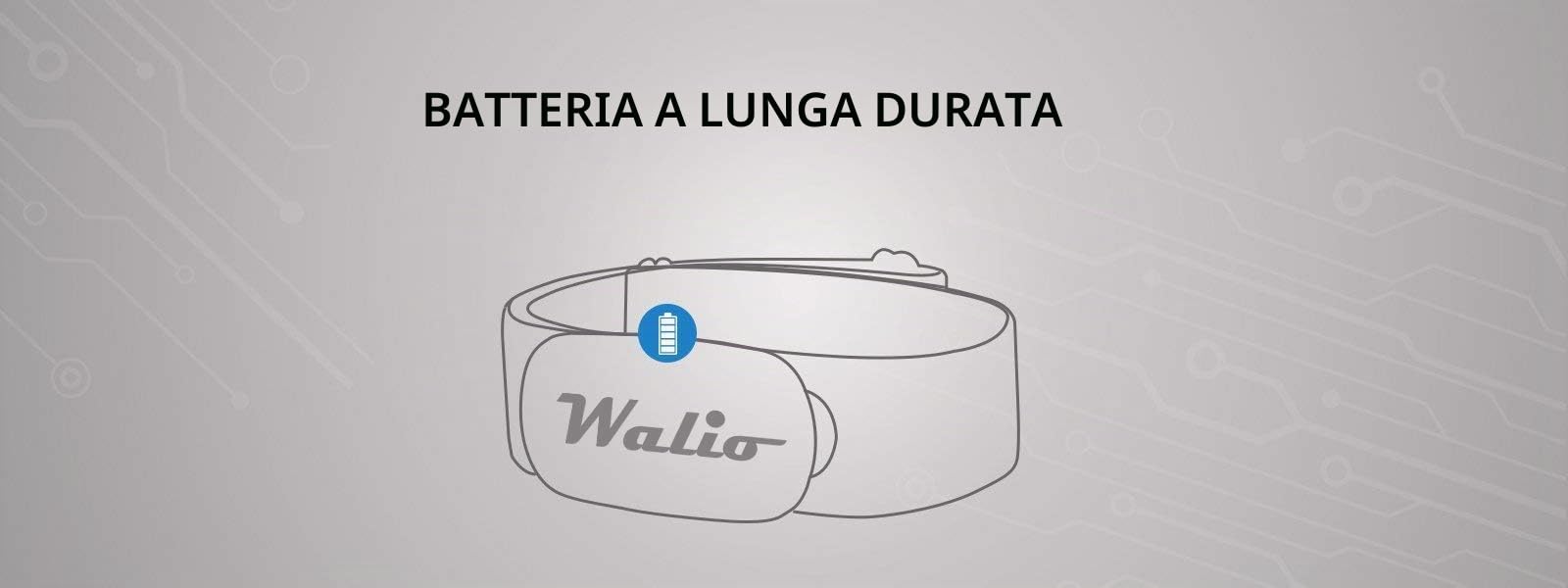 WALIO PULSE – Banda torácica con sensore di frequenza cardiaca Monitor collegamento wireless Ant +/2.4G e Bluetooth 4.0. Ciclismo, Running, Fitness, aeróbica, Resistenza IPX7 …
