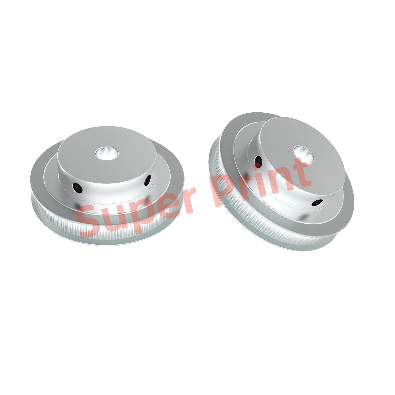 Super Print GT2 Riemenscheibe 80 Zähne 80 Teeth 5mm Bohrung 6mm Breite Zahnriemenscheibe Aluminium 80T 5mm für Voron 2.4 für 6mm Breite GT2 Zahnriemen für 3D Drucker,CNC (4 Stück)