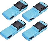 WeBravery Adjustable Luggage Straps Suitcase Belt Travel Strap Accessories (4Pack-Blue)