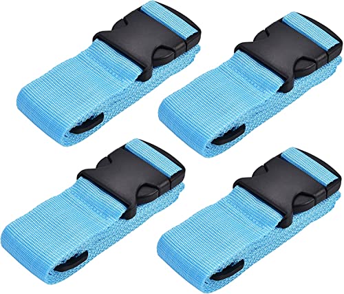 Webravery Adjustable Luggage Straps Suitcase Belt Travel Strap Accessories (4Pack-Blue) #TOP12