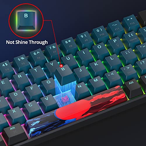 Image of 65 Percent Mechanical Gaming Keyboard 68 Keys RGB Gaming Keyboard with Red Switch Wired Keyboard for Windows PS4 /5 Xbox Gamers(68 Monster)