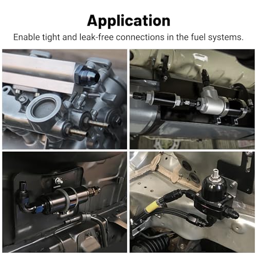 Image of EVIL ENERGY 3AN Male to Male Flare Coupler Union Straight Fuel Hose Adapter Fitting Black 2PCS