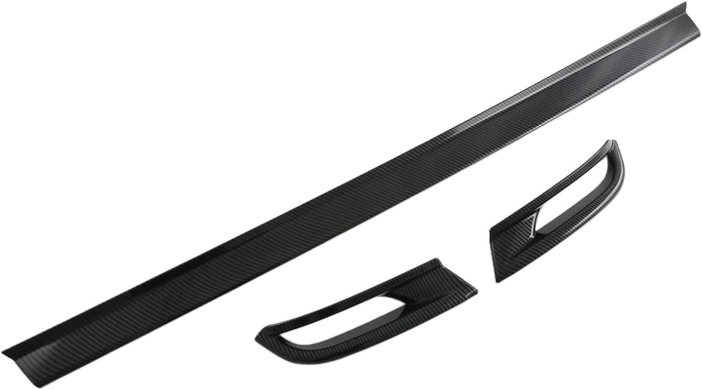 Rear Bumper Trim and Rear Fog Light Cover Compatible with Toyota Camry 2025 L/XLE,Not Fit SE/XSE Rear Bumper Protector Guard Cover Trim Exterior Car Accessories ABS 3PCS (Carbon Fiber Style)