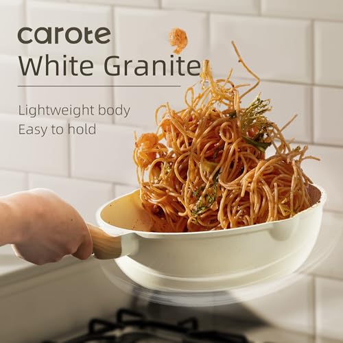 CAROTE 44pcs Pots and Pan Set Nonstick, Cookware Sets, Cooking Set Non Stick, Induction Cook Ware with Bakeware Set, Kitchen Knife Set by CAROTE - Image 6