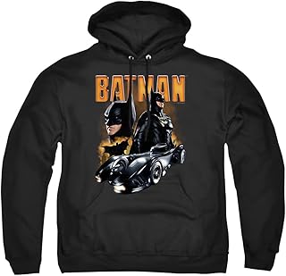 Popfunk The Flash Multiple Batman Unisex Adult Pull-Over Hoodie (Medium) Black