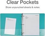 Cardinal Binders, 3-Ring, 1.5 Inch, 350-Sheet Capacity, Assorted Colors 4-Pack (Pink, Teal, Purple, Lime), Customizable Covers, Non-Stick with Pockets, for School, Office or Projects