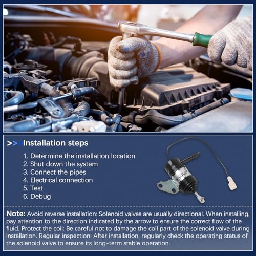 Zachager 12V 16851-60014 16851-60011 16851-60012 16851-60013 16851-60015 052600-4530 6670776 Fuel Shut Off Solenoid Vavle for Kubota Cummins Engine Excavator 1685160014 1685160011 by Zachager - Image 6