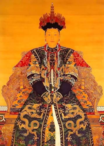 Art mural vintage Xiao Gongren 50x70cm : portrait d'impératrice chinoise non encadré pour décoration chic
