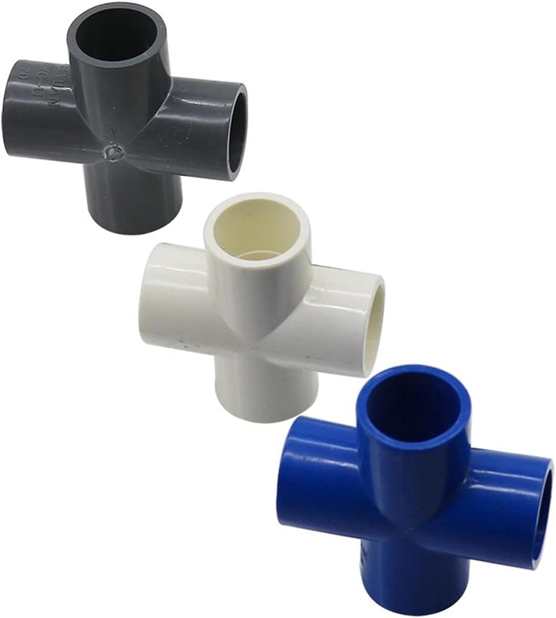 Generic Utility Hose Butt Hose Connector Adapter Garden Irrigation 20Mm Pvc Connector 4-Way Equal Diameter Pipe Adapter/White/Inner Diameter 20Mm