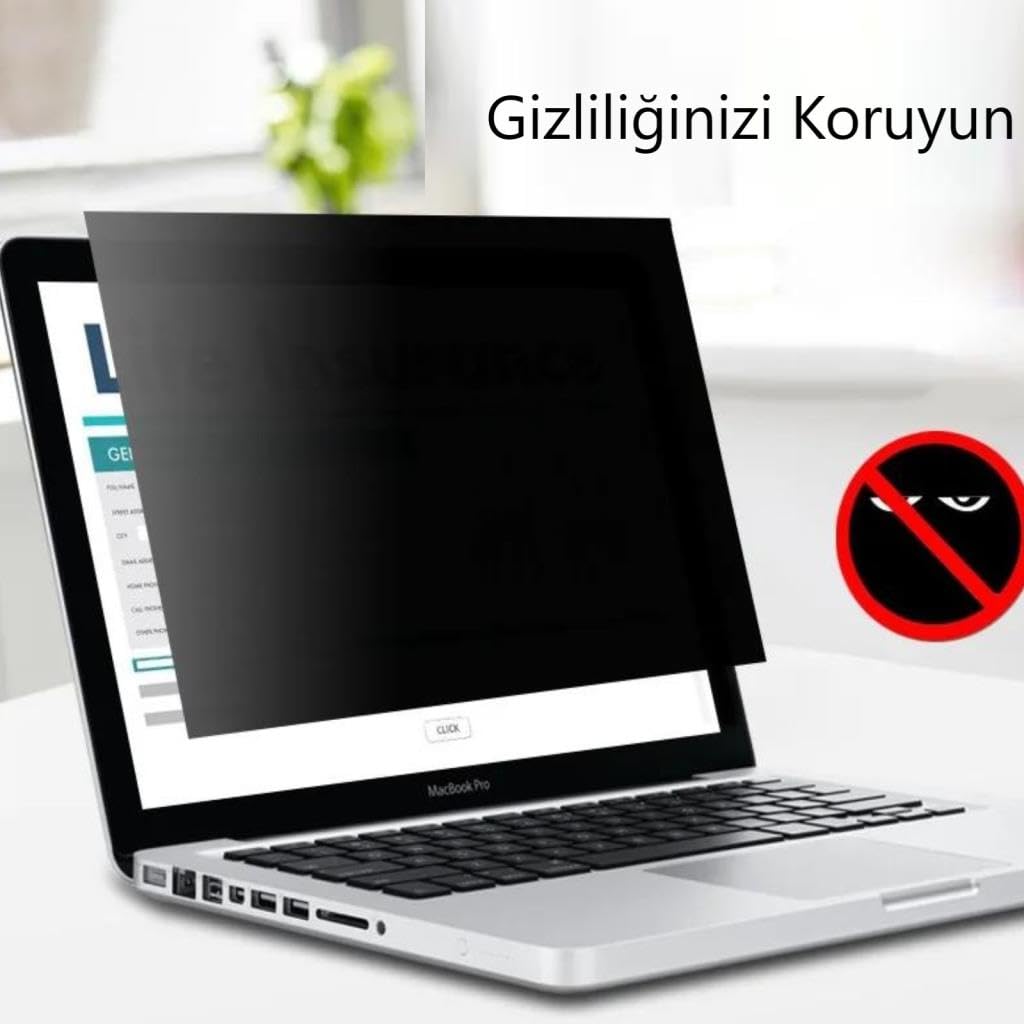 Engo Casper Excalibur G915 16 İnç İle Uyumlu Hayalet Ekran Koruyucu Notebook, Yandan Görünmeyen Anti-Spy Gizlilik (Privacy) Laptop Koruması, 9H Temperli Nano Kırılmaz Esnek Cam 16:10