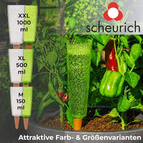 Foto von Scheurich 58869 Copa XXL, Wasserspender aus Kunststoff und Tonkegel, Green, 32 cm hoch, 1,0 Vol., 13 x 13 x 37 cm