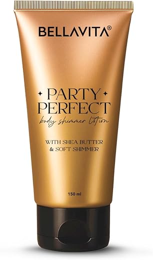 BELLAVITA Party Perfect Body Shimmer Lotion | Instant 3D Glow | Party-Ready Sheen | Butter-Rich Deep Hydration | Lightweig