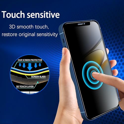 Image of MAYtobe [2+2 Pack Designed for iPhone 12 Mini Privacy Screen Protector, Privacy Tempered Film with Camera Lens Protector for iPhone 12 mini, No Bubbles, Anti Scratch, Easy to Install