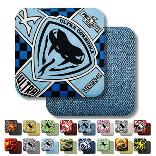 Ultra Cornhole Bags Viper-R Cornhole Bag Set - ACL Approved (Blue Checker)