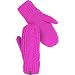 The North Face Cable Knit Mitt Womens Luminous Pink L-XL