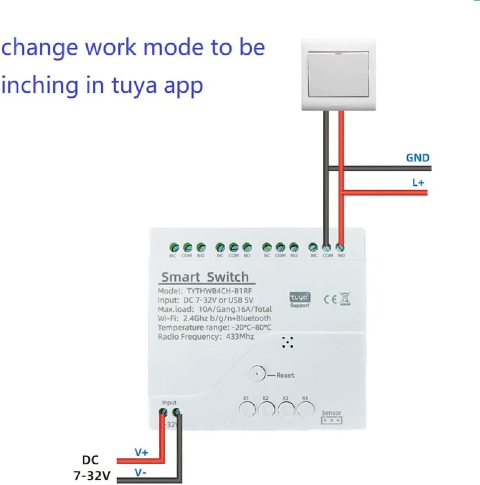 MHCOZY Dry Contact Tuya Smart Relay Switch with Temperature and Humidity Monitoring, WiFi Thermostat Controller Compatible with Alexa 7 514Jt+XynqL. AC SL1000