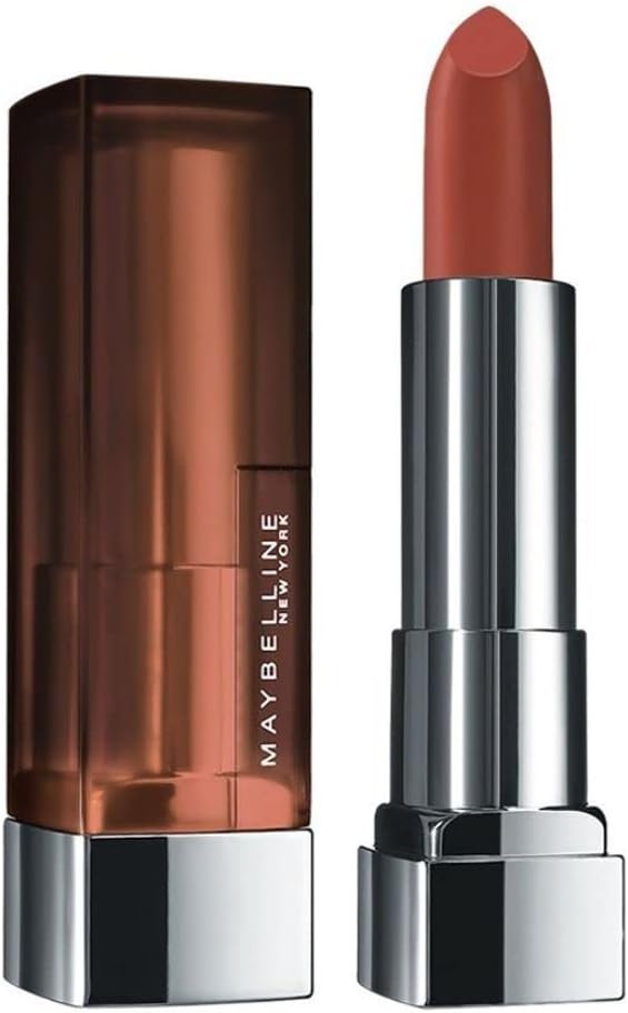 Maybelline New York Color Sensational Creamy Matte Lipstick lasts up to 12 Hours, Hydrate Lips, Creamy Lipstick with Shea Butter, Available in 42 different Shades - 673 Midtown Pink, 3.9g