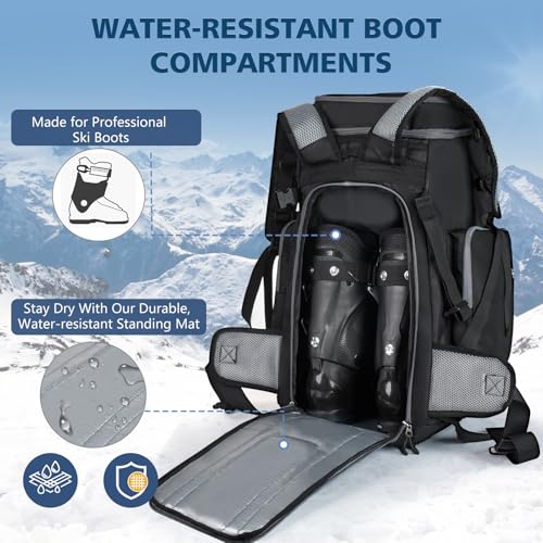 image for JUMO CYLY Ski Boot Bag,Ski Boot Bag Backpack,1680D Nylon Snowboard Bac