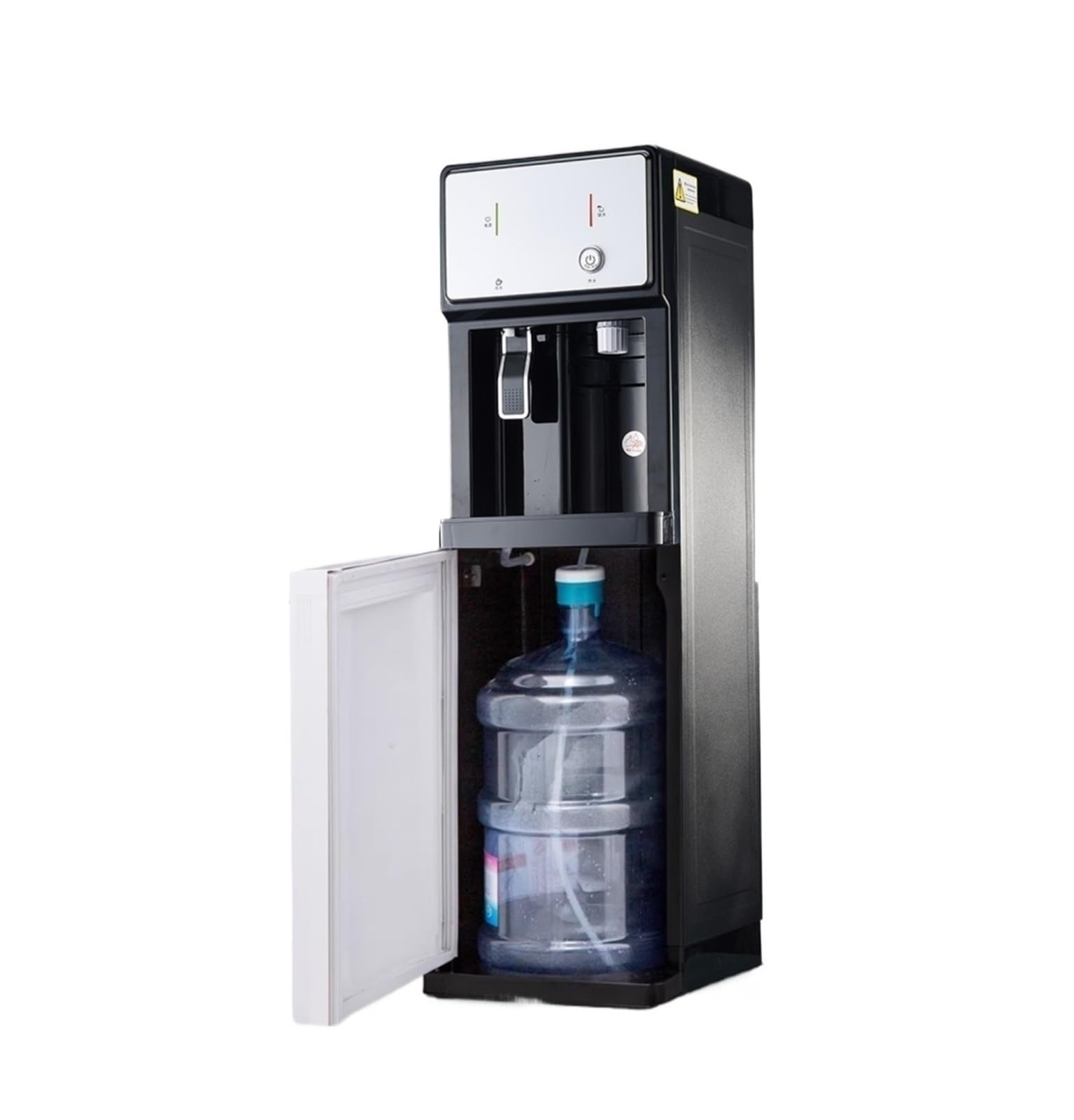 Water Cooler Mains Fed Unit Dispenser, Freestanding Ambient Hot Cold Temperature Hydration Machine, Water Dispenser with Push Taps, Perfect for Home Business Office School