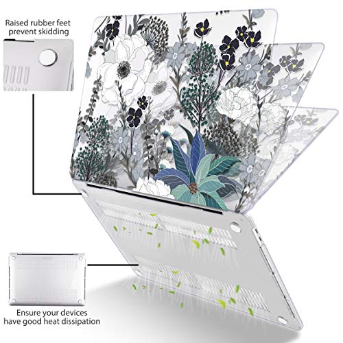 Mektron Newest For Macbook Air 13 Inch Case 2020 2019 2018 A2337 M1 A2179 A1932 With Retina Display,Plastic Hard Shell,Keyboard Cover,Screen Protector & Dust Plug, Retro Florals #TOP5