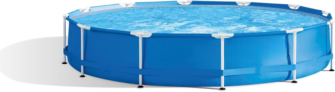 VWretails 28212GN Above Ground Pool Metal Frame, Blue, with Purifier 366 x 76 cm, 1-image-31