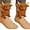 Ouyniei Highland Cow Socks,Animal Hug Hug Socks for Women 3d Knit Funny Cute Stocking Fuzzy Cozy Sock for Christmas Gifts