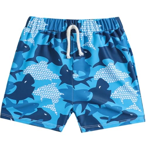 Image of Ohrwurm Baby Boy Swim Trunks Cartoon Print Elastic Waist Swimming Shorts Beach Board Bathing Suit Swimwear
