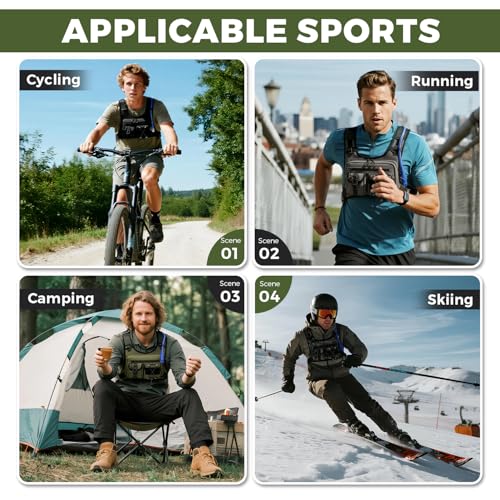 Image of Criuage USA Patent Running Hydration Vest Backpack, Lightweight Chest Pack with 2.0L Water Bladder Bag Daypack for Hiking Running Cycling Race Marathon for Women Men
