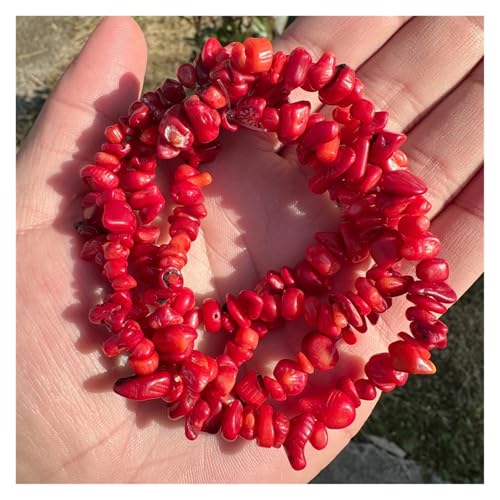 Perles de gravier en quartz rouge DIY pour fabrication de bijoux