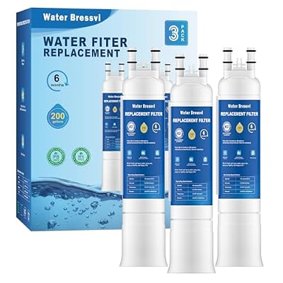 Water Bressvi FPPWFU01 Water Filter Replacement Compatible with Frigidaire FPPWFU01, FPPWFU01, PureAdvantage, PWF-1 FPPWFU01 PurePour Water Filter, Remove Impurities from Water (3-PCS)