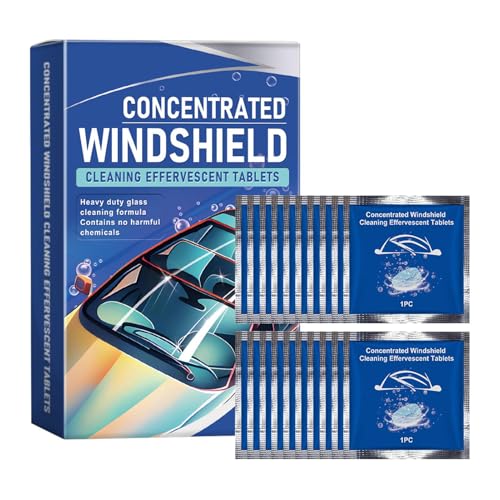 Hitburu Limpiador De Ventanas De Coche | Concentrado Quitamanchas De Parabrisas - Tabletas Resistentes A La Intemperie Para Lavaparabrisas,Para Coche Y Camión Interior Exterior Offroad Garaje
