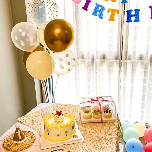 Image of JOYYPOP 20 Sets Balloon Stand Kit, Balloon Sticks with Base Birthday Graduation Party Decorations Wedding