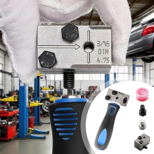 MIUUIPI Bremsleitung Bördelgerät, 3/16 Zoll Rohrweiterungswerkzeug, Handbördelwerkzeug 4,75 mm, Abnehmbares Design, Universal Bremsleitung Bördelgerät für Klimaanlagen, Fahrzeugleitungen