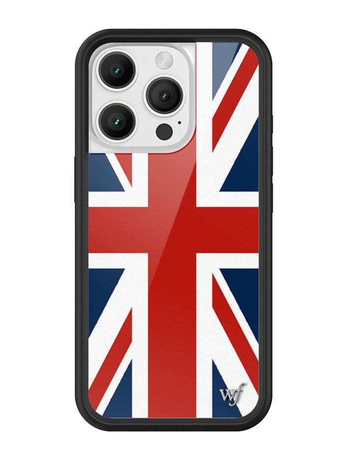 Image of Wildflower Cases - iPhone 16 Pro Compatible - Union Jack | Impact-Certified 6.5 ft Drop Protection Case, Raised Protective Bumper, Cute Aesthetic Design, Women-Owned Small Business
