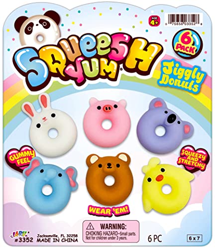 JA-RU Squeesh Yum Mini Donut Squishy Animal Toys 3352-1