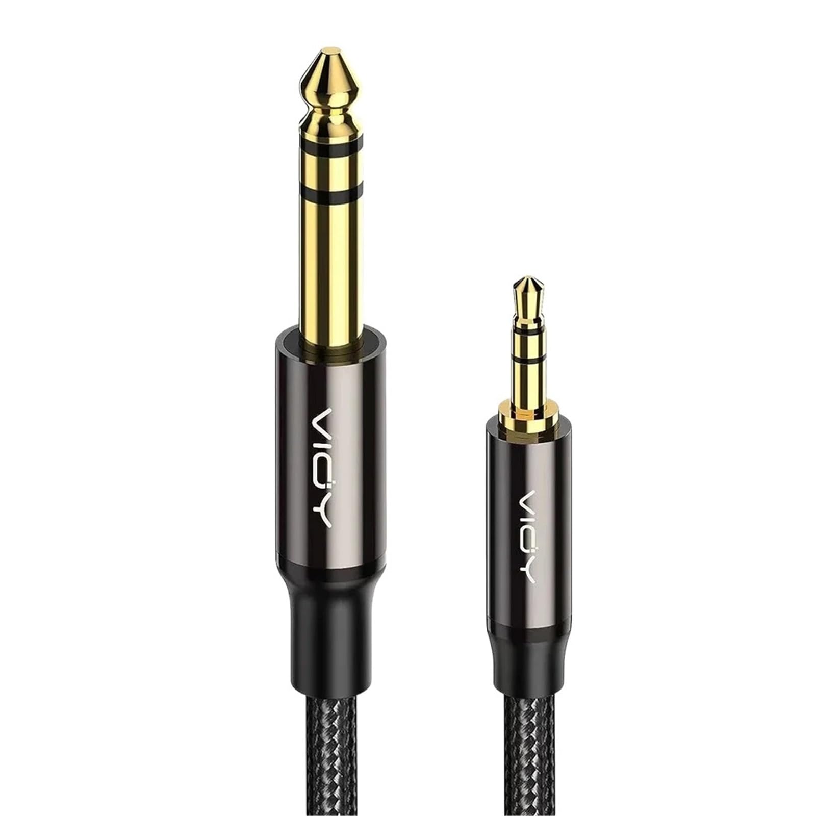 3.5mm To 6.35mm Stereo Audio Cable 1/4 Male To 1/8 Male TRS Bidirectional Audio Jack Cord for Headphone Guitar Mixer Laptop Amp(Pack of 3,10m)