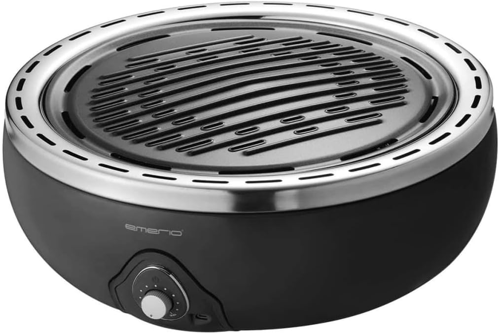 Emerio Fan Grill Charcoal Grill Black