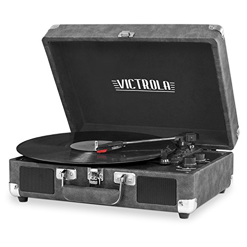 Victrola Vintage 3-Speed Bluetooth Portable Suitcase Record Player with Built-in Speakers | Upgraded