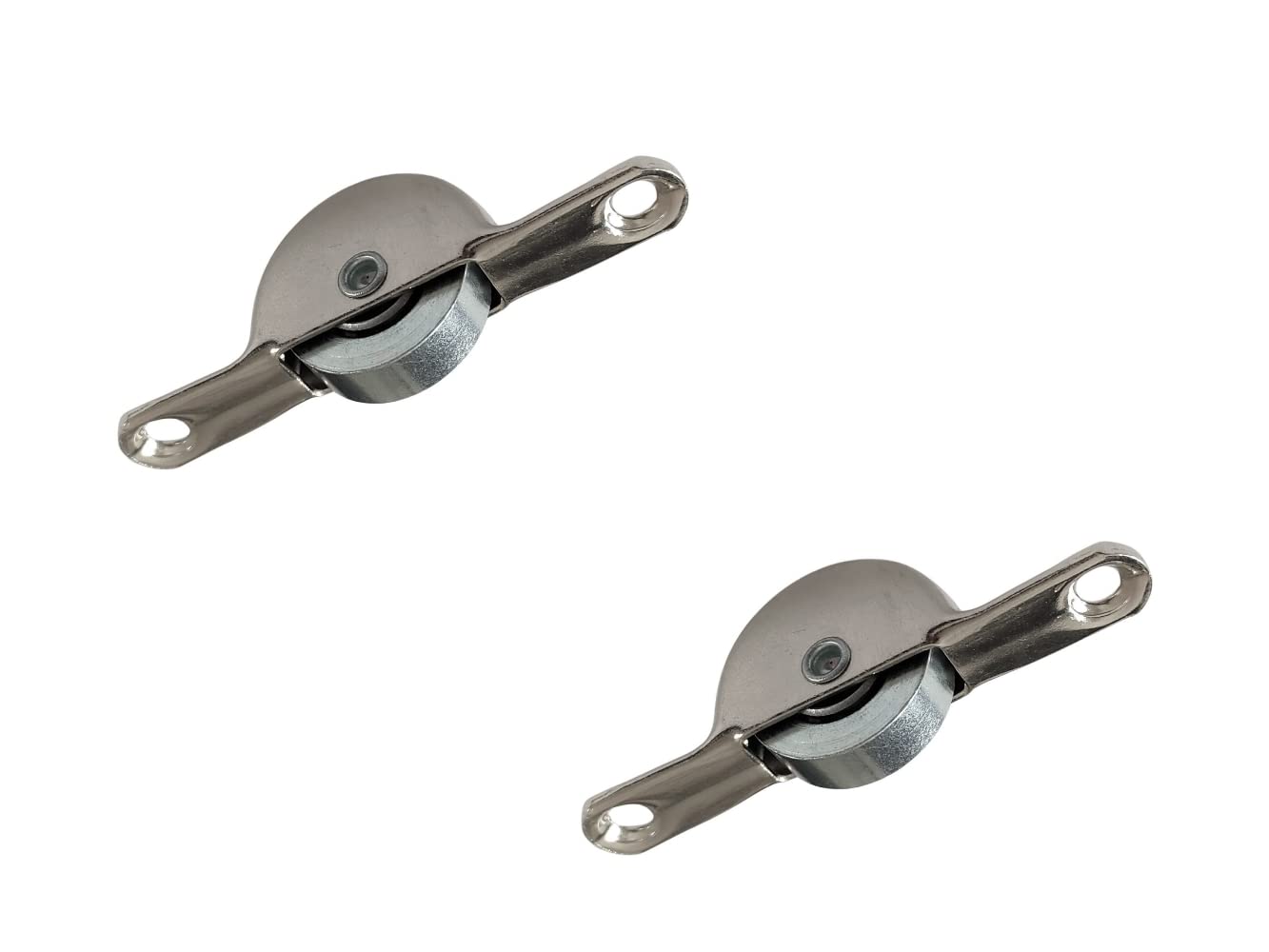 Steel Roller for Sliding Door Roller with Ball Bearing Sliding Door Fitting Universal Floor Guide for Wooden Sliding Doors 76 mm Flat Pack of 2