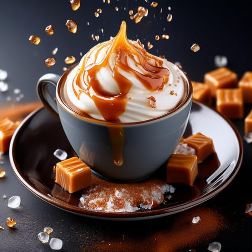 Image of Fresh Roasted Coffee, Salted Caramel Mocha Flavored Drip Ground Coffee, Medium Roast, Kosher, 5 lb (80 oz)