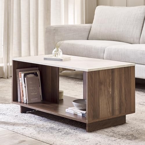 Image of Home Centre | Helios Addison | Engineered Wood | Center Table | Coffee Table | Brown | 1 Year Warranty