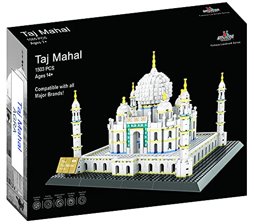 Taj Mahal Building Block Set (1,503 Pieces) India's Taj Mahal Famous Landmark Series Model for Kids and Adults