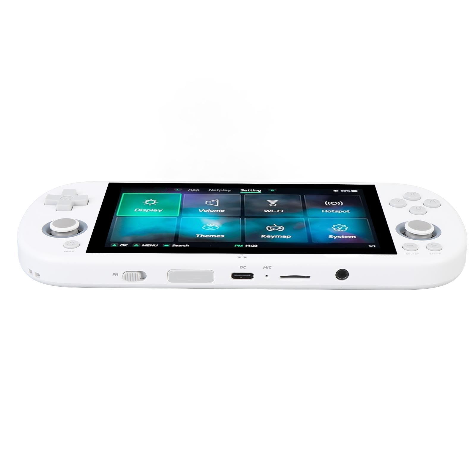 ZASCHMOY Console per Videogiochi retrò Portatile - 64 GB, Schermo IPS da 4,96 Pollici, Supporta 28 Emulatori, Potente Chip da 1,8 GHz, Console per Videogiochi Portatile, Bianca (WHITE)