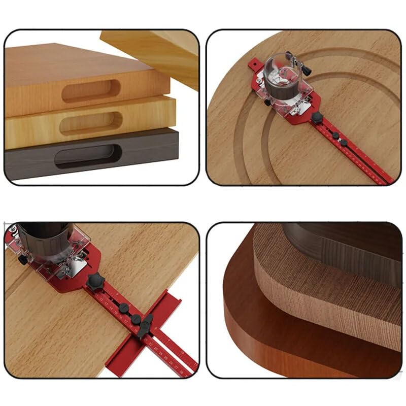 VIDOO Placa Base Multifuncional para Fresadora Aleación Aluminio Ranurado 2 en 1 Diámetro de Fresado Ajustable-#D