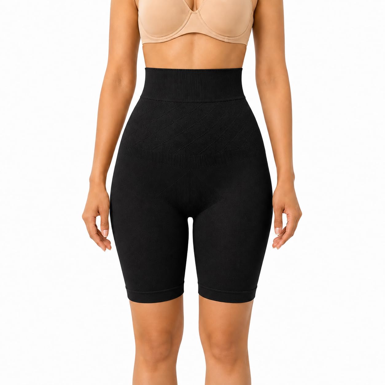 Women's Seamless Shapewear for Tummy Control | High Waist Compression Body Shaper | Slimming Sculpting Innerwear Black-image-27